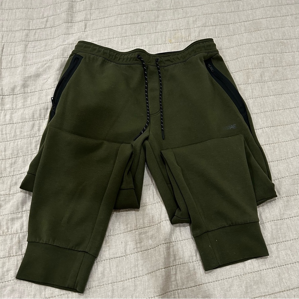 American Eagle Outfitters Olive and Black Joggers